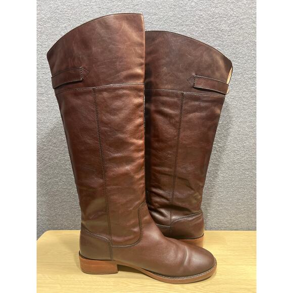 Coach Joele Q496 Leather Riding Boots Brown Womens Size 9.5B - Picture 8 of 15